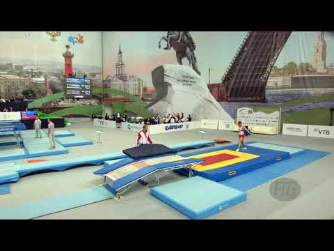 MAKARSKII Vasilii (RUS) - 2018 Trampoline Worlds, St. Petersburg (RUS) - Qualif Double Mini R2