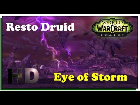 World of Warcraft Legion 7.1.5 PVP Season 2 - Resto Druid Gameplay Eye of Storm - 2 Rogues Zerg