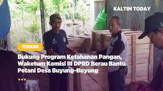 Dukung Program Ketahanan Pangan, Waketum Komisi III DPRD Berau Bantu Petani Desa Buyung-Buyung