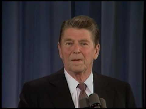 President Reagan 18th Press Conference in the East Room on June 28, 1983