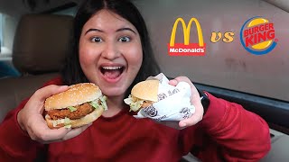 McDonald's vs Burger King 🍔🔥 Taste Test | Which one is better? | #DriveThruWithGG