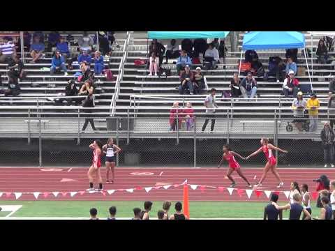 Los Alamitos FSG 4x100m at OC Championships 4-25-15