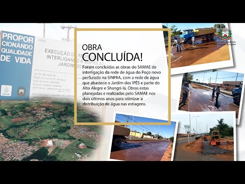 Concluída interligação da rede de água da Sinfra à região do Jd. dos Ipês