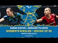 Sabine Winter Vs Bernadette Szocs WS R32 EuropeSmash 2025