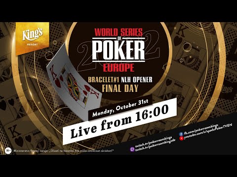 WSOPE: ♠️♥️ Final Day of  €350 WSOP Europe Opener Events #1, live from King´s Resort 👑