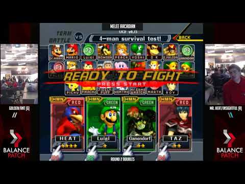 NE Melee Arcadian 5 - Golden/Ant (Green) vs. Mr. Heat/Insightful (Red) - SSBM Doubles WR2