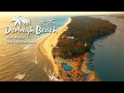 DEVBAGH BEACH - where Arabian sea & Karli river meets | Majestic Drone Film