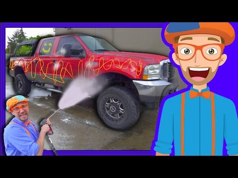 Blippi Car Wash | Truck Videos for Children