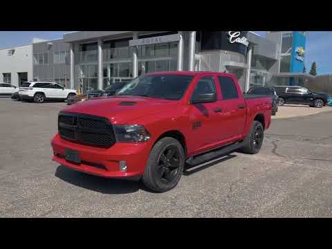 2023 Ram 1500 Classic Express 4x4 Crew Cab 5'7" Box in Red for sale at Royal Chevrolet in Orangeville, ON