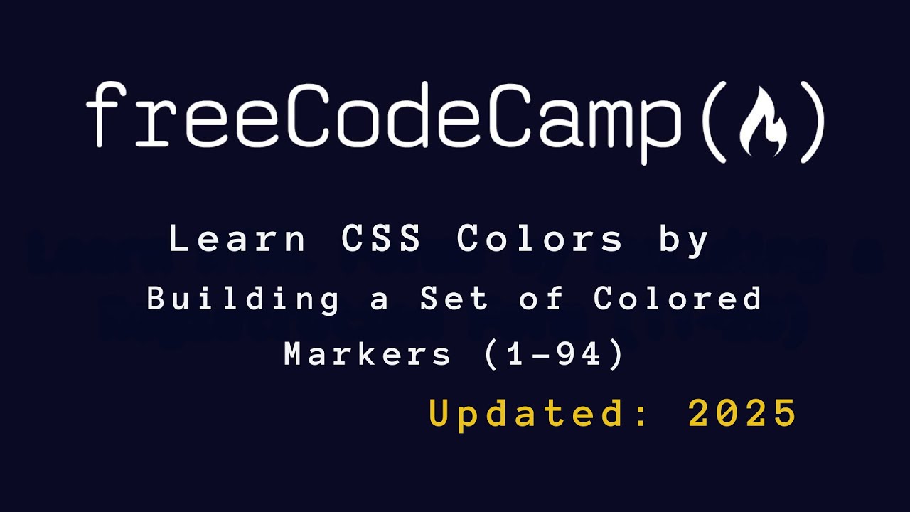 freeCodeCamp - Learn CSS Colors by Building a Set of Colored Markers