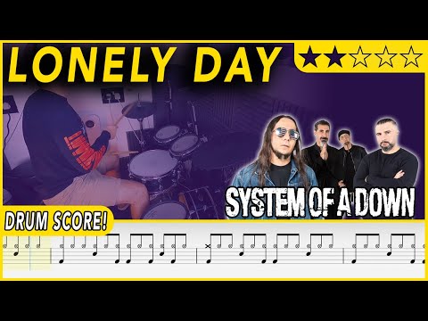 Lonely Day - System Of A Down | DRUM SCORE Sheet Music | #347 DRUMSCRIBE