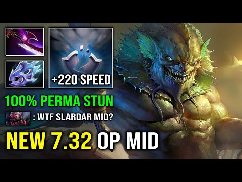 NEW 7.32 MID HERO 100% Perma Bash +220 Attack Speed Moon Shard Slardar EZ Deleted AM Dota 2