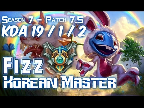 FIZZ KOREAN MASTER vs VEL'KOZ Mid - Patch 7.5 KR Ranked