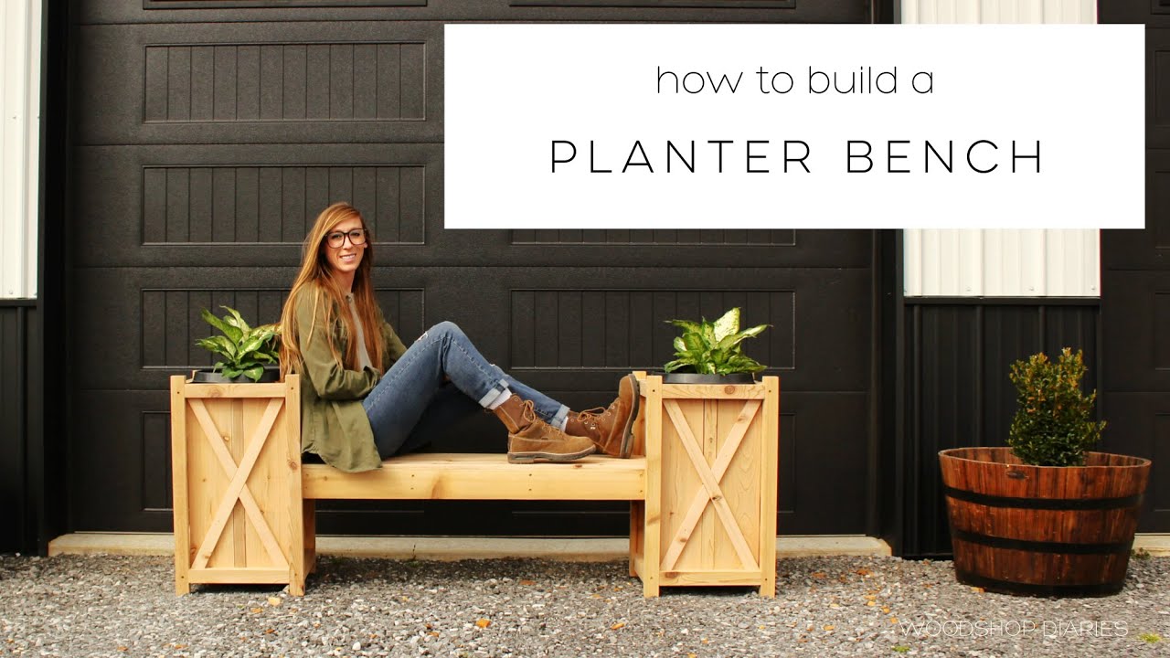 How to Build a Planter Bench with Decorative X-Trim