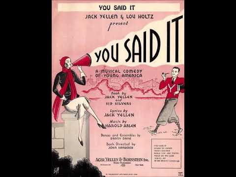 Harold Arlen with Red Nichols and His Orchestra – You Said It, 1931
