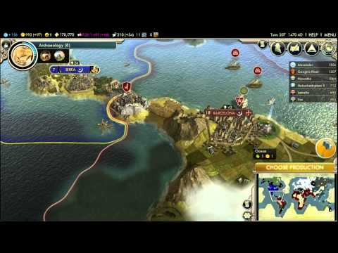 Let's Play Civilization V: Gods & Kings; Swedish Flood (Deity) P3