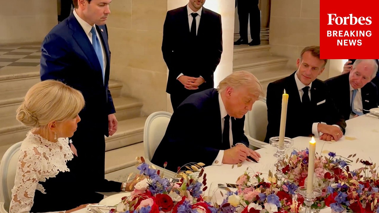 Video | WATCH: President Trump Signs The Iran Deal In Versailles, France