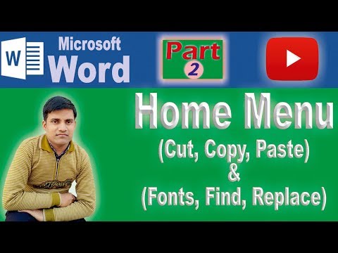 MICROSOFT WORD PART-2 | Home Menu of Word | Use of Font | Copy Paste| Find Replace| Superscript Video