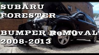 How to remove FRONT bumper Subaru Forester 2008-2013