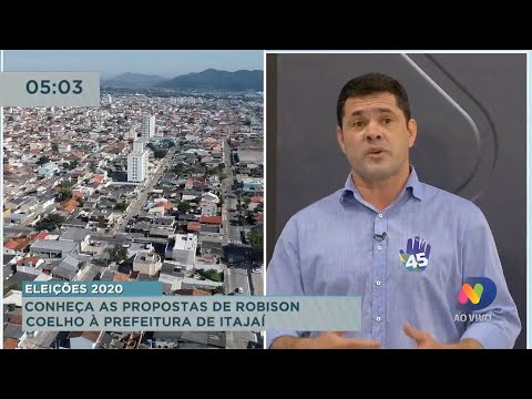 Eleições 2020: Conheça as propostas de Robison Coelho à prefeitura de Itajaí