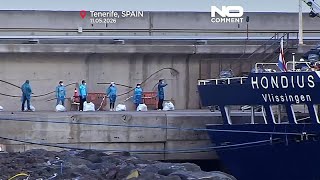 Hantavirüs vakaları görülen kruvaziyerdeki son yolcular Tenerife'de tahliye edildi