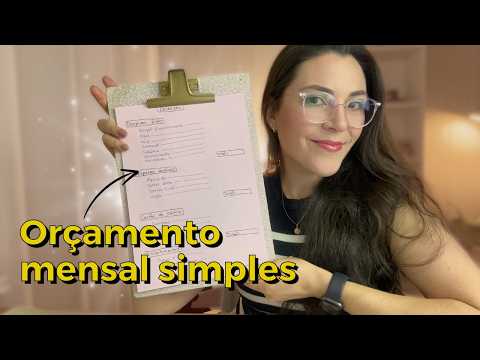 Como fazer um ORÇAMENTO MENSAL simples
