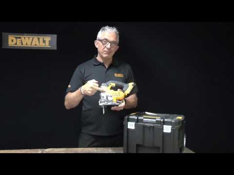 Akumuliatorinis siaurapjūklis DeWalt DCS331N be akumuliatoriaus ir kroviklio video