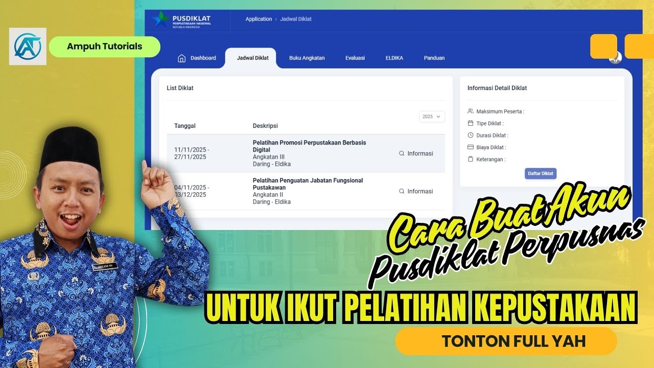 Cara Buat Akun Register Pelatihan Pusdiklat Perpusnas Petugas Perpustakaan Wajib Tahu Nih
