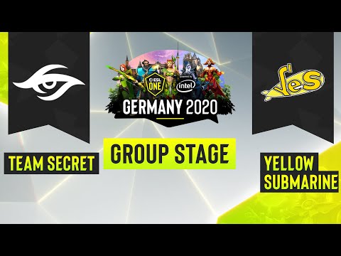 Dota2 - Yellow Submarine vs. Team Secret - Game 2 - ESL One Germany 2020 - Group Stage