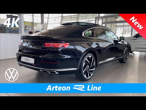 VW Arteon R Line 2021 ERSTER Blick in 4K | Exterieur - Interieur FL (Deep Black Pearl-Effekt), Preis