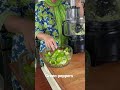 Grinding green peppers #vegetables