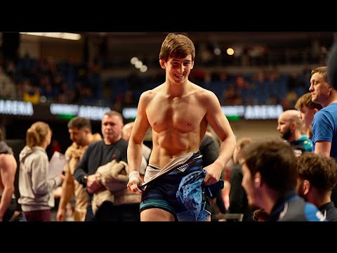 U17 Saveli Ivanov (ISR) vs Abdoullah Nakaev (FRA) 65kg. Freestyle boys youth wrestling.