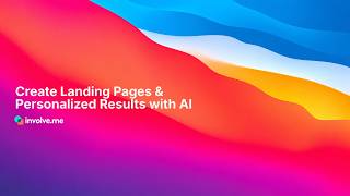 How to Create AI Landing Pages & Personalized Results in involve.me