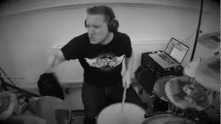 Koen Herfst recording drums for My Favorite Scar - February 2013