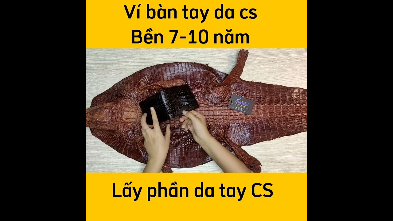 BIG SALE..! Ví Da Tay Cá Sấu [NGUYÊN BÀN TAY CÓ MÓNG RẤT ĐẸP] Ví Siêu Mềm - VS103N