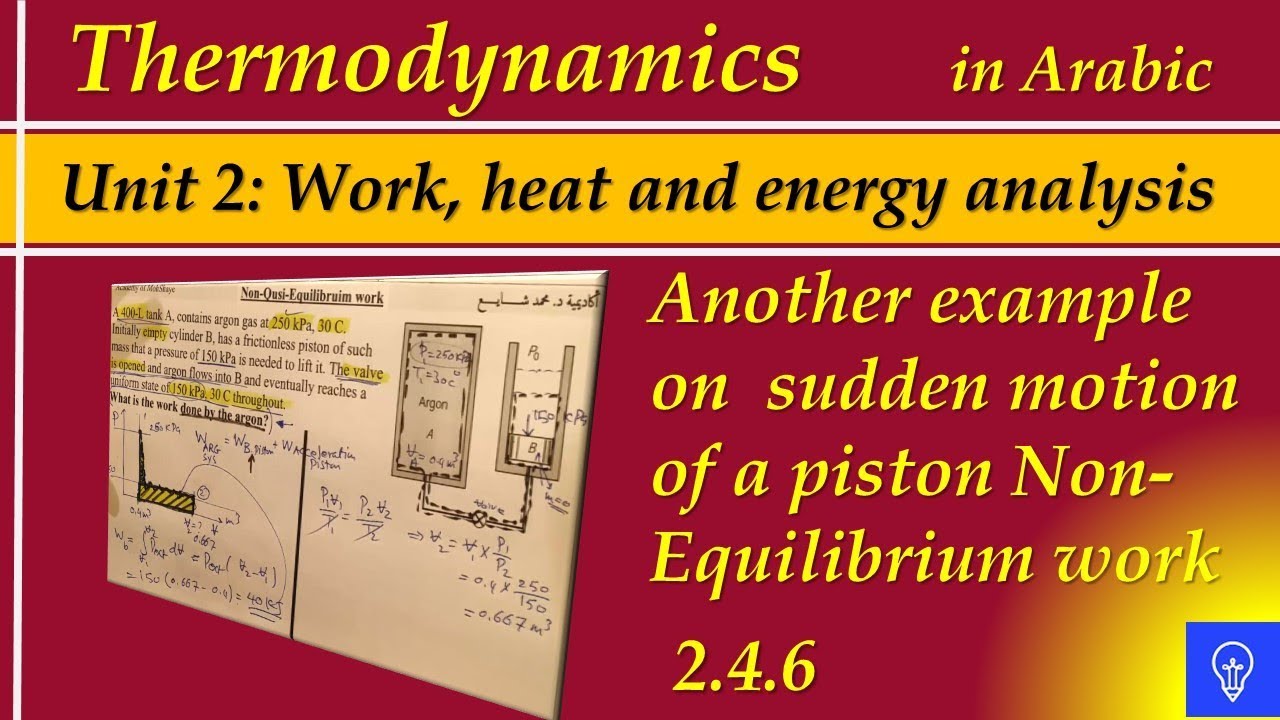 Putar video Another example on sudden motion of a piston Non equilibruim work sekarang Another example on sudden motion of a piston Non equilibruim work