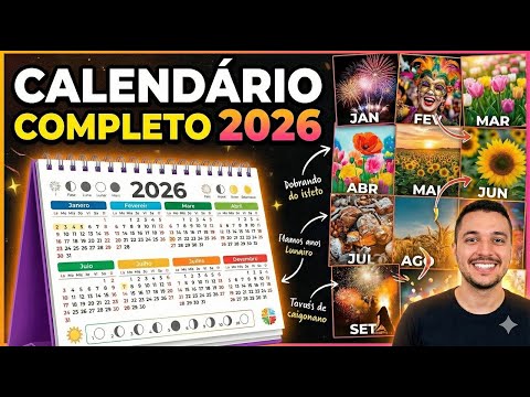 Vídeo: Calendário 2026 com feriados para imprimir: dúvidas