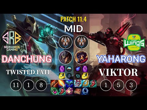 SRB Danchung Twisted Fate vs JAG Yaharong Viktor Mid - KR Patch 11.4