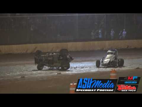 Wingless Sprints: Glenn Wright Rollover - Kingaroy Speedway