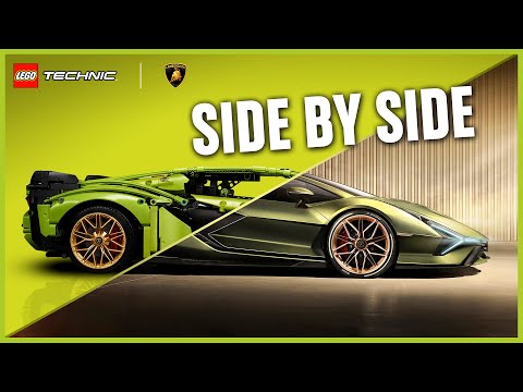 Side By Side… The new Lamborghini Sián FKP 37 | LEGO® Technic