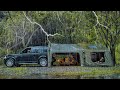 Camping In Heavy Rain With My Dog 3 Room Inflatable Tent Sound Of Rain ASMR