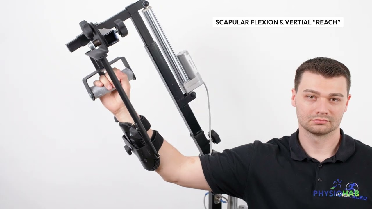 Realización de flexión escapular y alcance vertical con Electra