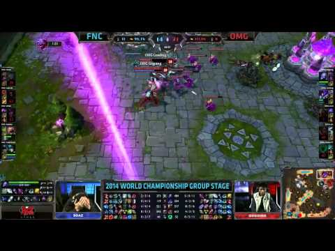 Only 1 hit to epic backdoor victory! INSANE - Fnatic vs OMG - World Championship 2014 - LoL