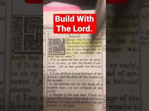 Build Your House On Strong Foundation. Psalms 127:1 Israelites