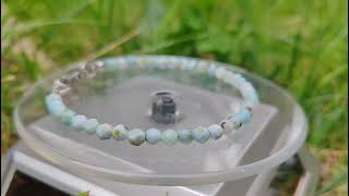 "Modrý klid moře" náramek larimar broušené kuličky 4,2mm