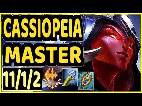 XAKY (CASSIOPEIA) - 11/1/2 KDA GAMEPLAY - EUW Ranked MASTER