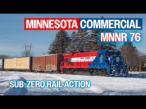 USA’s 250th Tribute Locomotive in Sub-Zero Action on the Hugo! MNNR 76 GE B36-7