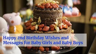 Happy 2nd Birthday Wishes and Messages for Baby Girls and Baby Boys |  Birthday Wishes 101 #shorts