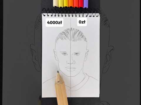 Portret Haalanda Materiałami za 4000zł vs 0zł #kredki #rysunek