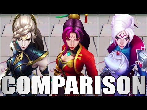 Firecracker Diana VS Sentinel Diana & Battle Queen Diana Skin Comparison Spotlight 2022